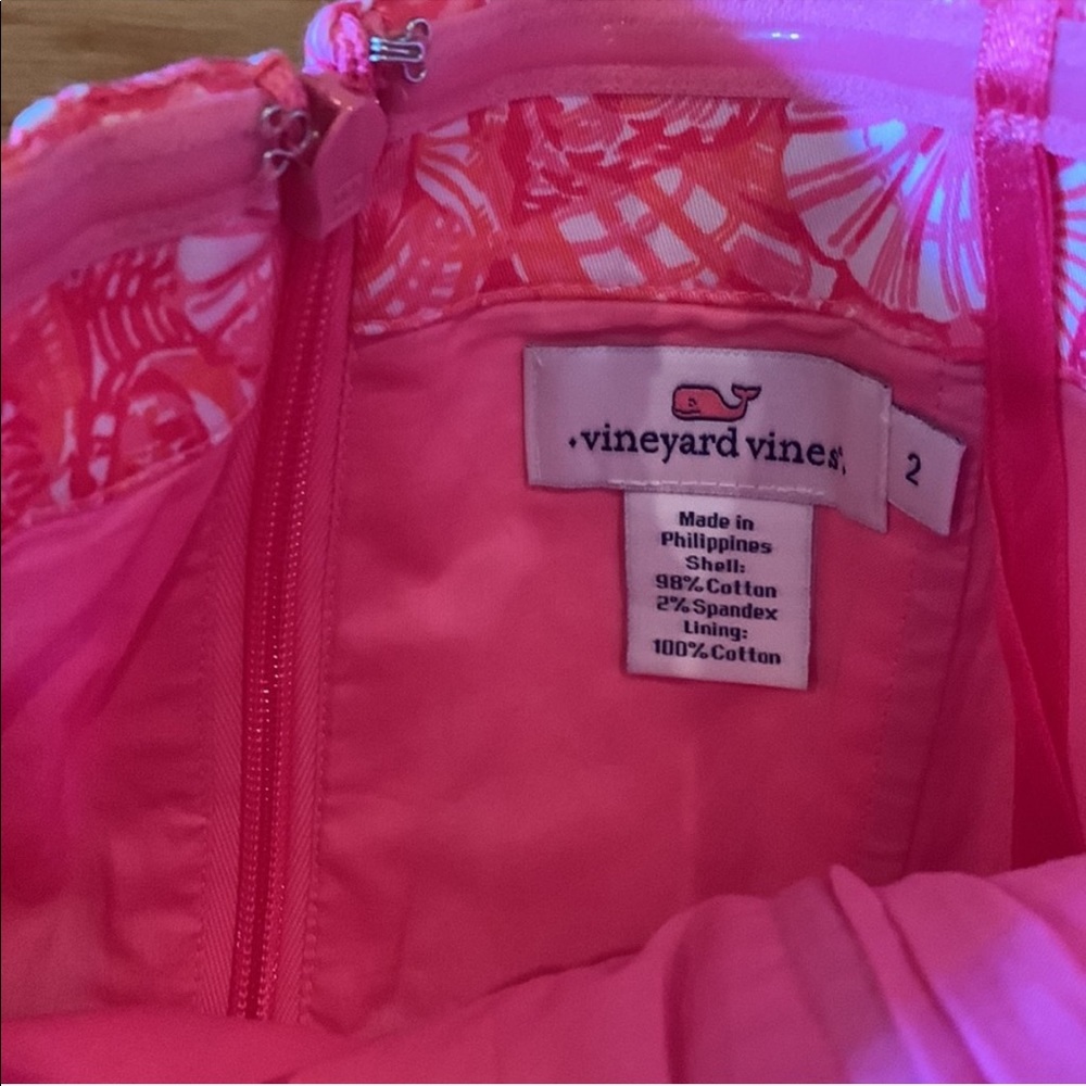 Vineyard Vines structured pink shell dress with ribbing - Picture 10 of 13